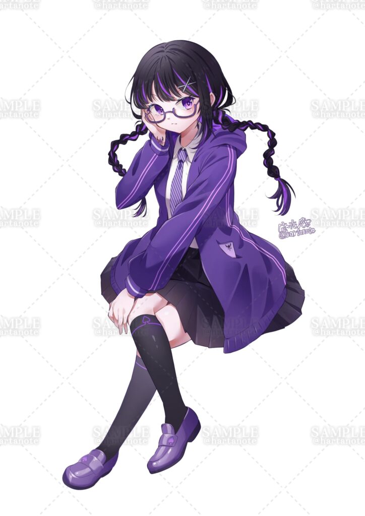 ゲームイラスト・立ち絵・trpg・パーカー・女の子・三つ編み・アイドル・イラスト