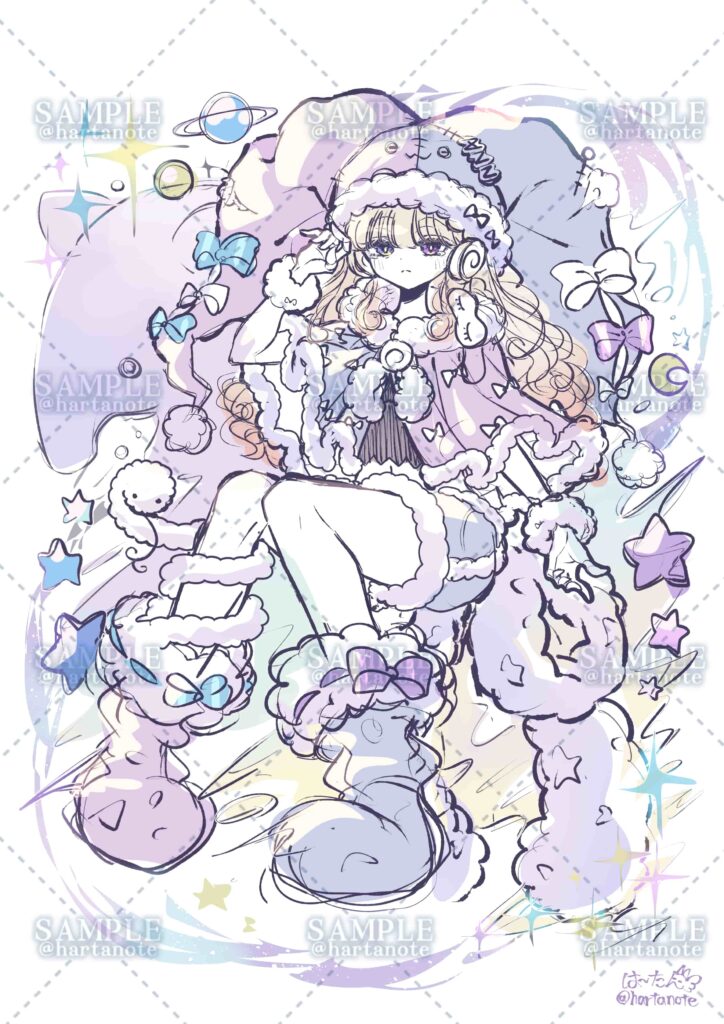 スマホゲームユニットイラスト／ゲームイラスト／女の子／カラーラフイラスト