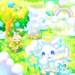 メルヘンな雰囲気のかわいい風景のイラストです。