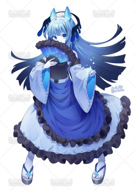 雪女　女の子　イラスト　立ち絵　ゲーム