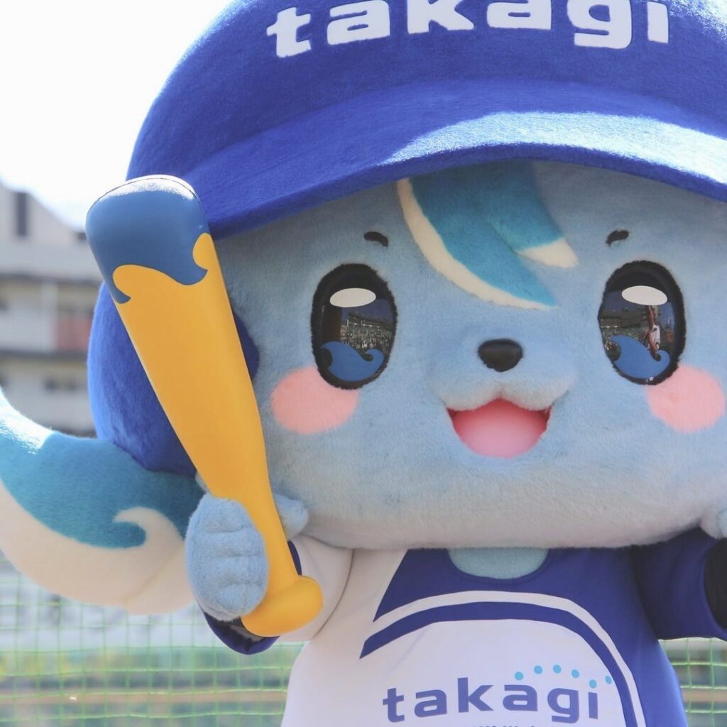 球団マスコット　なみるん　きぐるみ　タカギ北九州ウォーターウェーブ