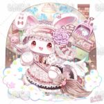 掃除、メイドをイメージしたかわいいマスコットキャラクターのイラスト
