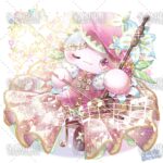 楽器の二胡をイメージしたかわいいマスコットキャラクターのイラスト