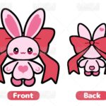 うさぎのかわいいマスコットキャラクター
