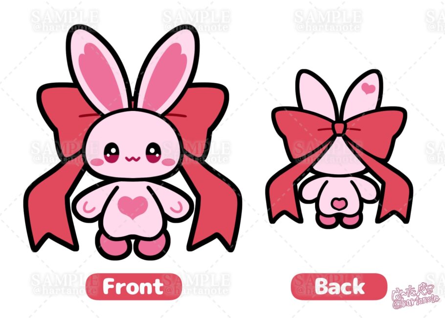 うさぎのかわいいマスコットキャラクター