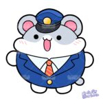 ハムスターの駅員のマスコットキャラクター
