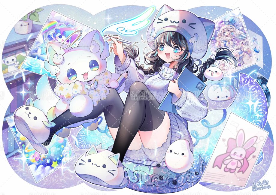 ゲームユニットイラスト　絵描きの女の子